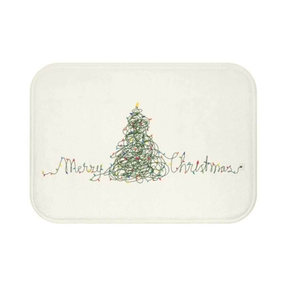 Festive Bath Mat - Christmas Tree Lights - The Gift Shop