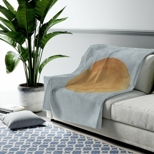 Abstract Sun Art in Blue Plush Throw - The Gift Shop