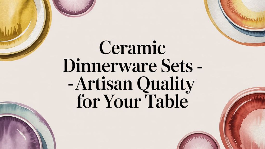 Handcrafted Ceramic Dinnerware Sets in Dubai: Artisan Quality for Your Table