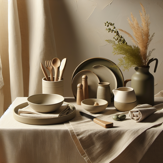 Minimalist scene inspired by Unique Tableware That Make Perfect Father's Day Gifts