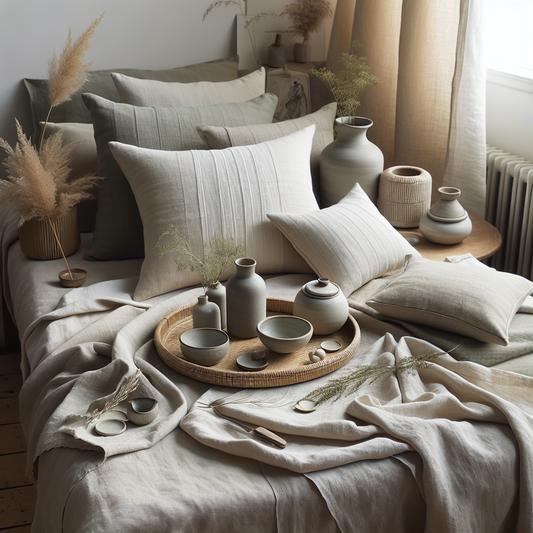 Minimalist scene inspired by How to Choose the Perfect Throw Pillows for Couples