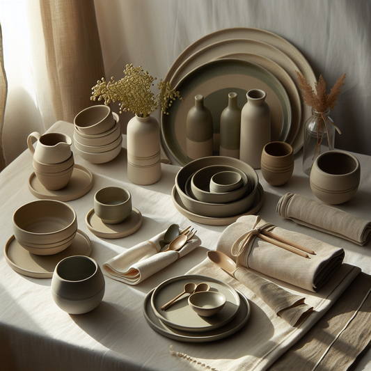 Minimalist scene inspired by Thoughtful Tableware Gifts for Hosts