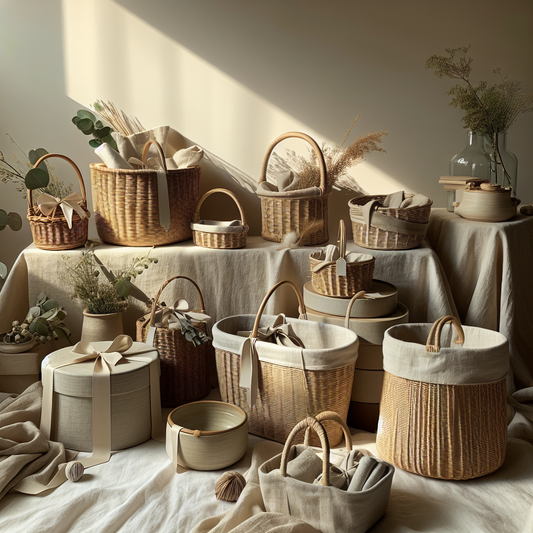 Minimalist scene inspired by Timeless Baskets Gifts for Teachers