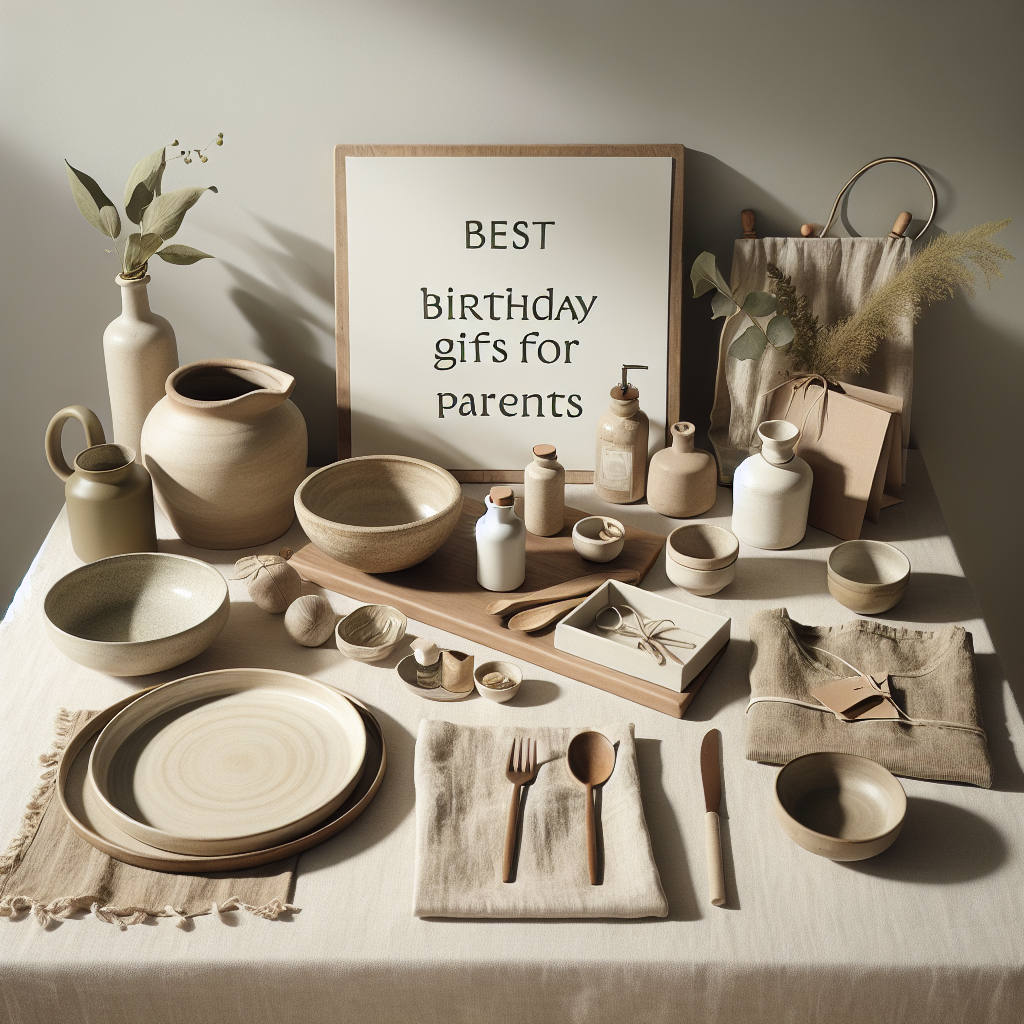 Minimalist scene inspired by Best Birthday Gifts for Parents
