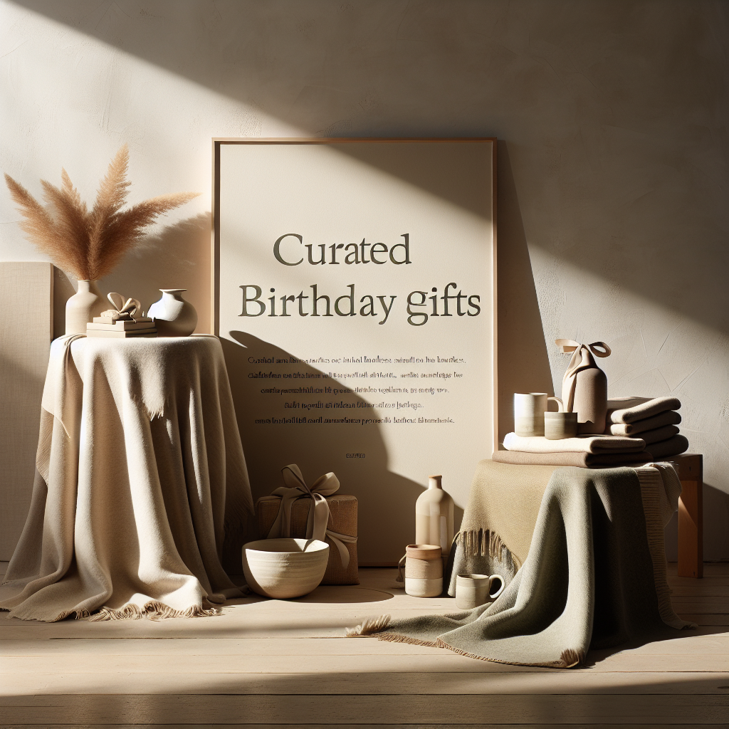 Minimalist scene inspired by Curated Blankets That Make Perfect Birthday Gifts