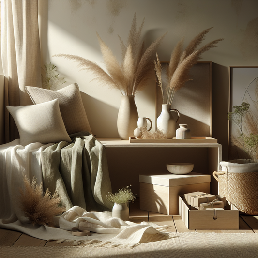 Minimalist scene inspired by Discover Rustic Gift Boxes: Bringing Comfort Indoors in UAE home decor
