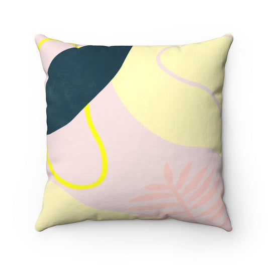 Summary Green Leaf Square Pillow - The Gift Shop