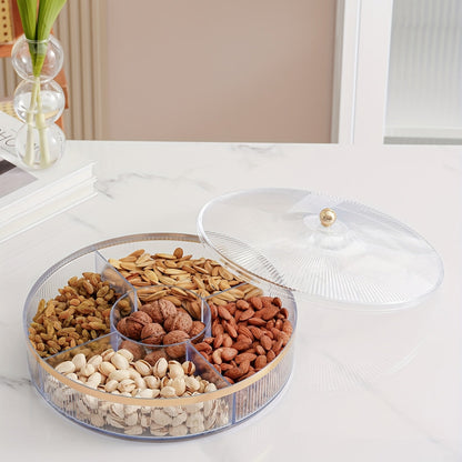 Clear Amber Candy Server with Lid – A Stylish Snack Haven! 🍬✨ - The Gift Shop
