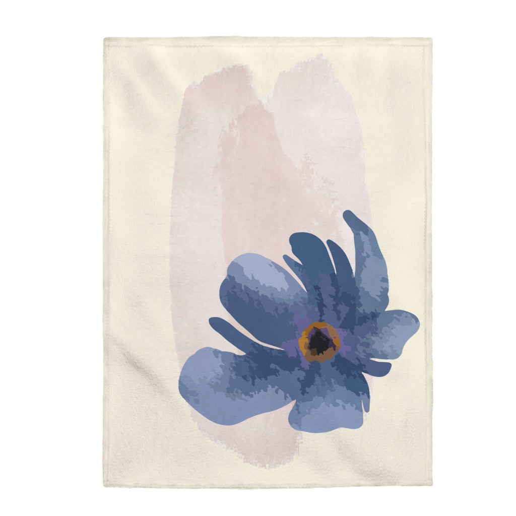 Abstract Floral Plush Velveteen Throw - The Gift Shop