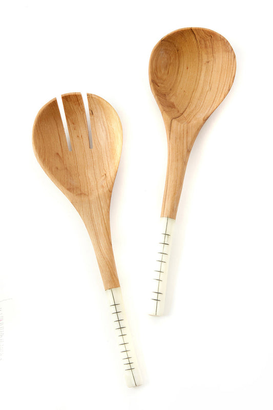 African Olive Wood Salad Server - The Gift Shop