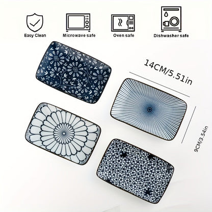 Boho Ceramic Sushi & Dessert Plates – Set of 4 🍣✨ - The Gift Shop