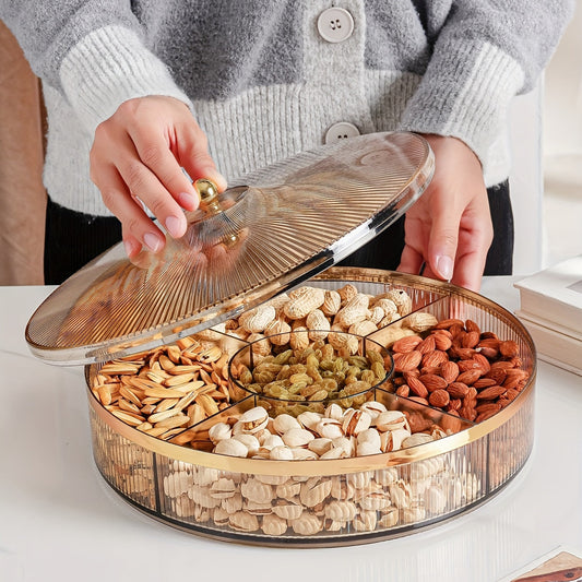 Clear Amber Candy Server with Lid – A Stylish Snack Haven! 🍬✨ - The Gift Shop