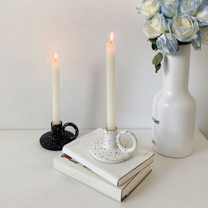 Nordic Splash-Ink Candle Holders Set (2 pcs)