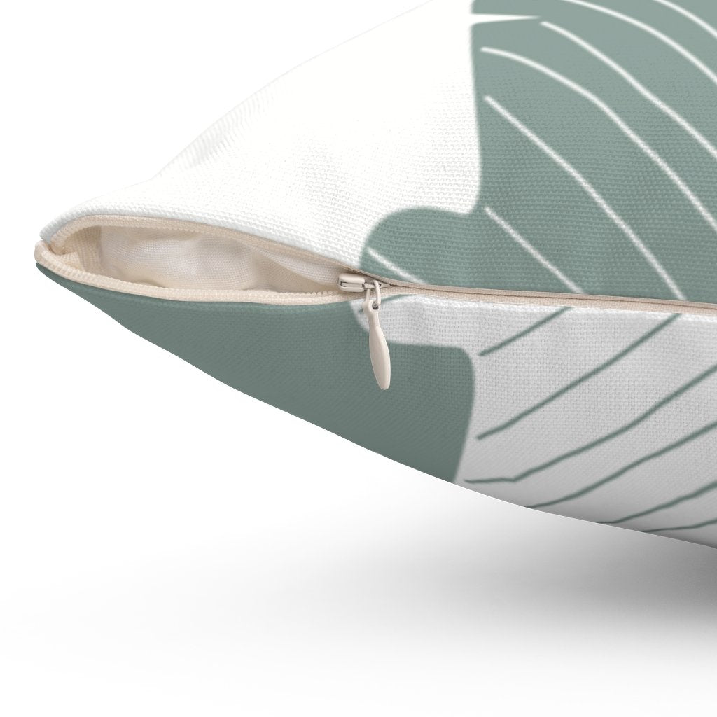 Abstract Green Leaf Double Sided Cushion - The Gift Shop