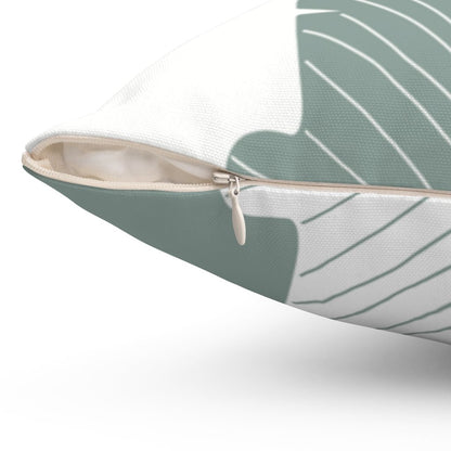 Abstract Green Leaf Double Sided Cushion - The Gift Shop
