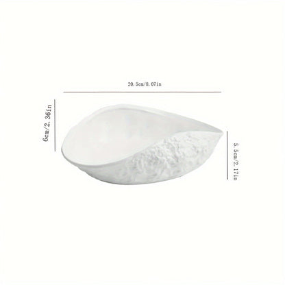 Elegant Shell-Shaped Ceramic Dish