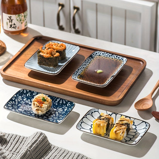 Boho Ceramic Sushi & Dessert Plates – Set of 4 🍣✨ - The Gift Shop