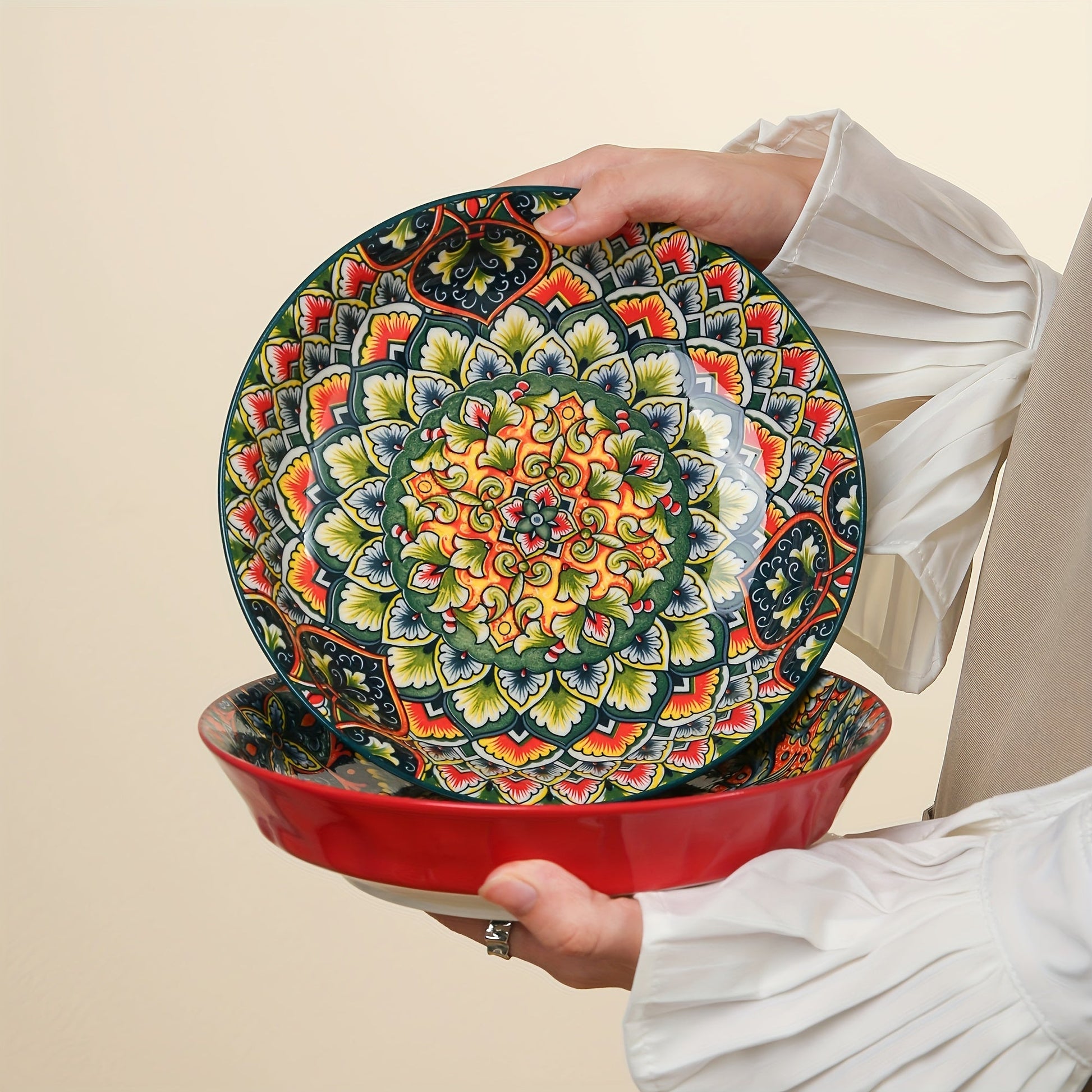 Boho Ceramic Dinner Plates – A Splash of Color for Every Meal! - The Gift Shop