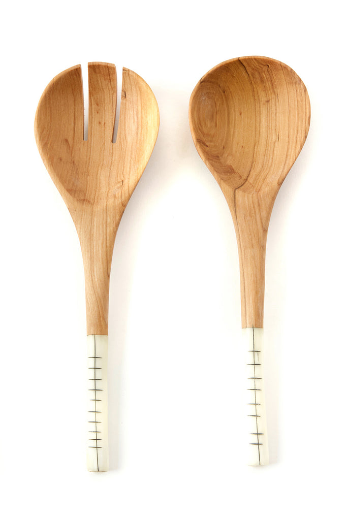 African Olive Wood Salad Server - The Gift Shop