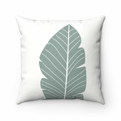 Abstract Green Leaf Double Sided Cushion - The Gift Shop