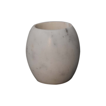 5-Piece Handmade White Marble Bathroom Set