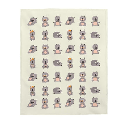 Llama Yoga Poses Velveteen Plush Blanket - The Gift Shop