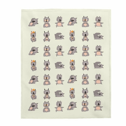 Llama Yoga Poses Velveteen Plush Blanket - The Gift Shop