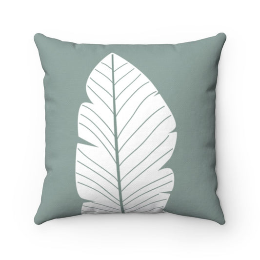 Abstract Green Leaf Double Sided Cushion - The Gift Shop
