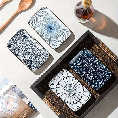 Boho Ceramic Sushi & Dessert Plates – Set of 4 🍣✨ - The Gift Shop