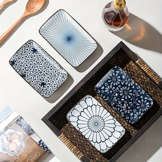Boho Ceramic Sushi & Dessert Plates – Set of 4 🍣✨ - The Gift Shop