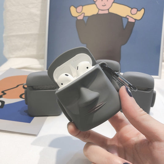 Cartoon Silicone AirPods Case – Stone Man Edition - The Gift Shop