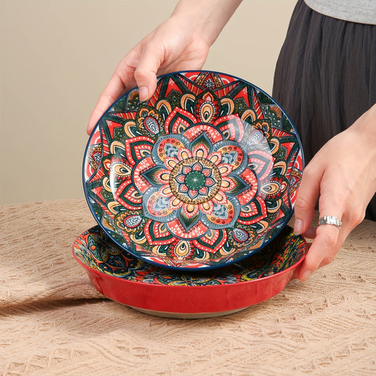 Boho Ceramic Dinner Plates – A Splash of Color for Every Meal! - The Gift Shop