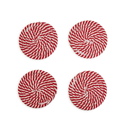 Candy Cane Coaster Set – 4 Pieces