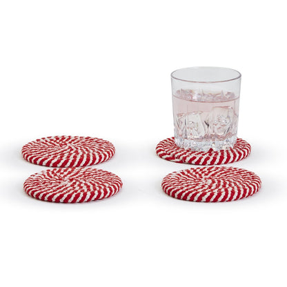 Candy Cane Coaster Set – 4 Pieces