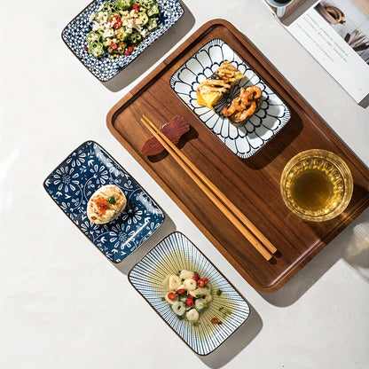 Boho Ceramic Sushi & Dessert Plates – Set of 4 🍣✨ - The Gift Shop