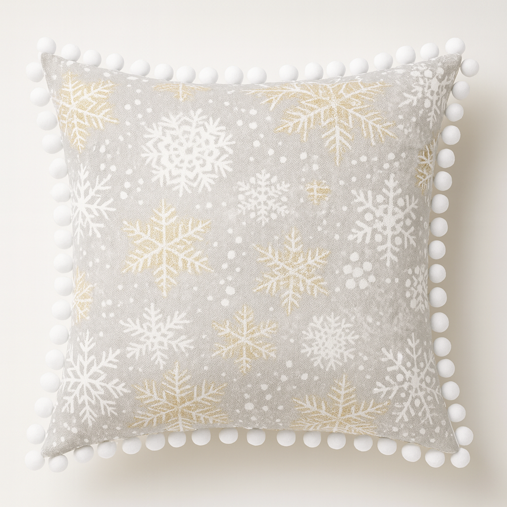 Winter Snowflake Pillowcase - Cotton-Poly Blend