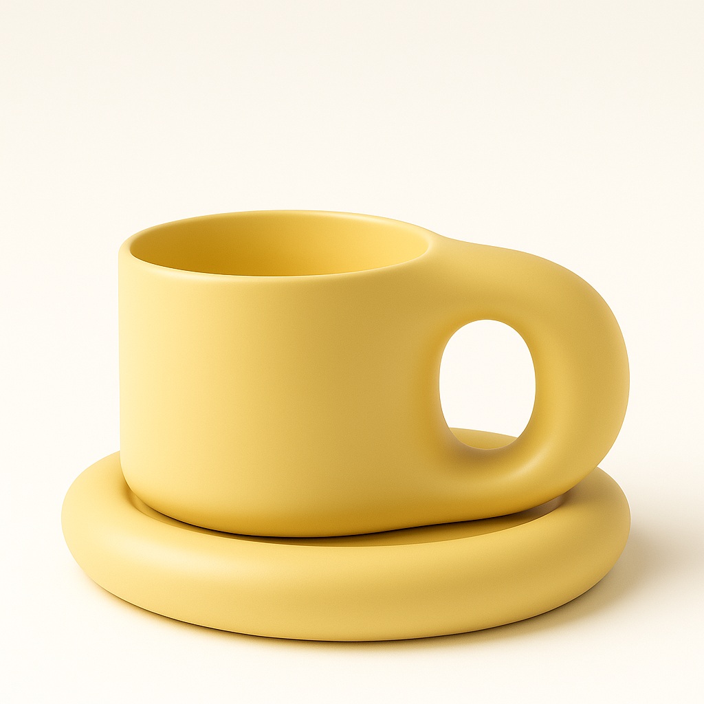 Handcrafted Jingdezhen Ceramic Mug.