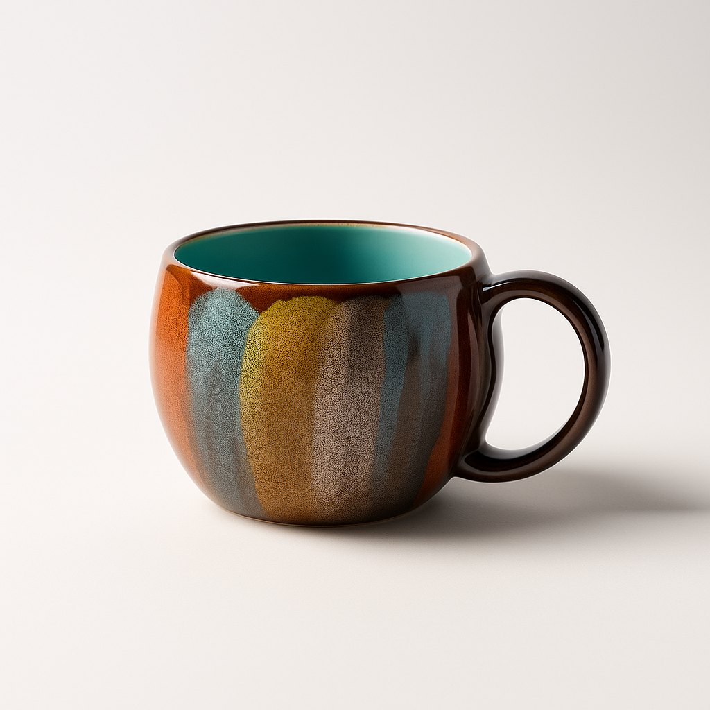 Rustic Ceramic Mug Available in 4 Colors for Coffee & Tea.