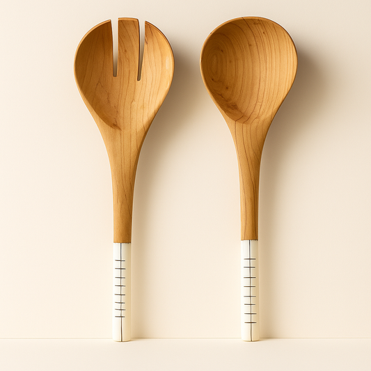 Olive Wood Salad Server Set