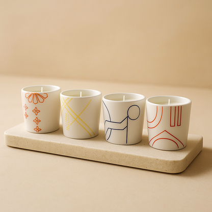 Parisian Candle Gift Set, French Miniatures (Set of 4)
