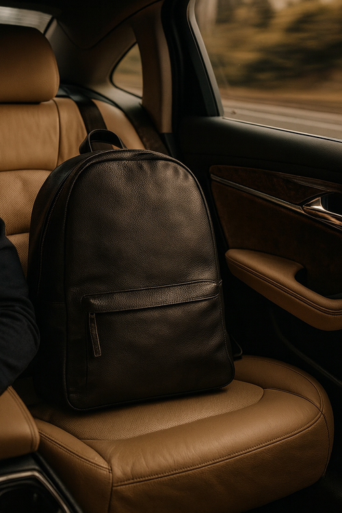 Tucker Vegan Leather Backpack with Padded Laptop Compartment