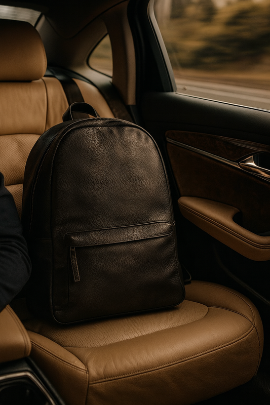 Tucker Vegan Leather Backpack with Padded Laptop Compartment