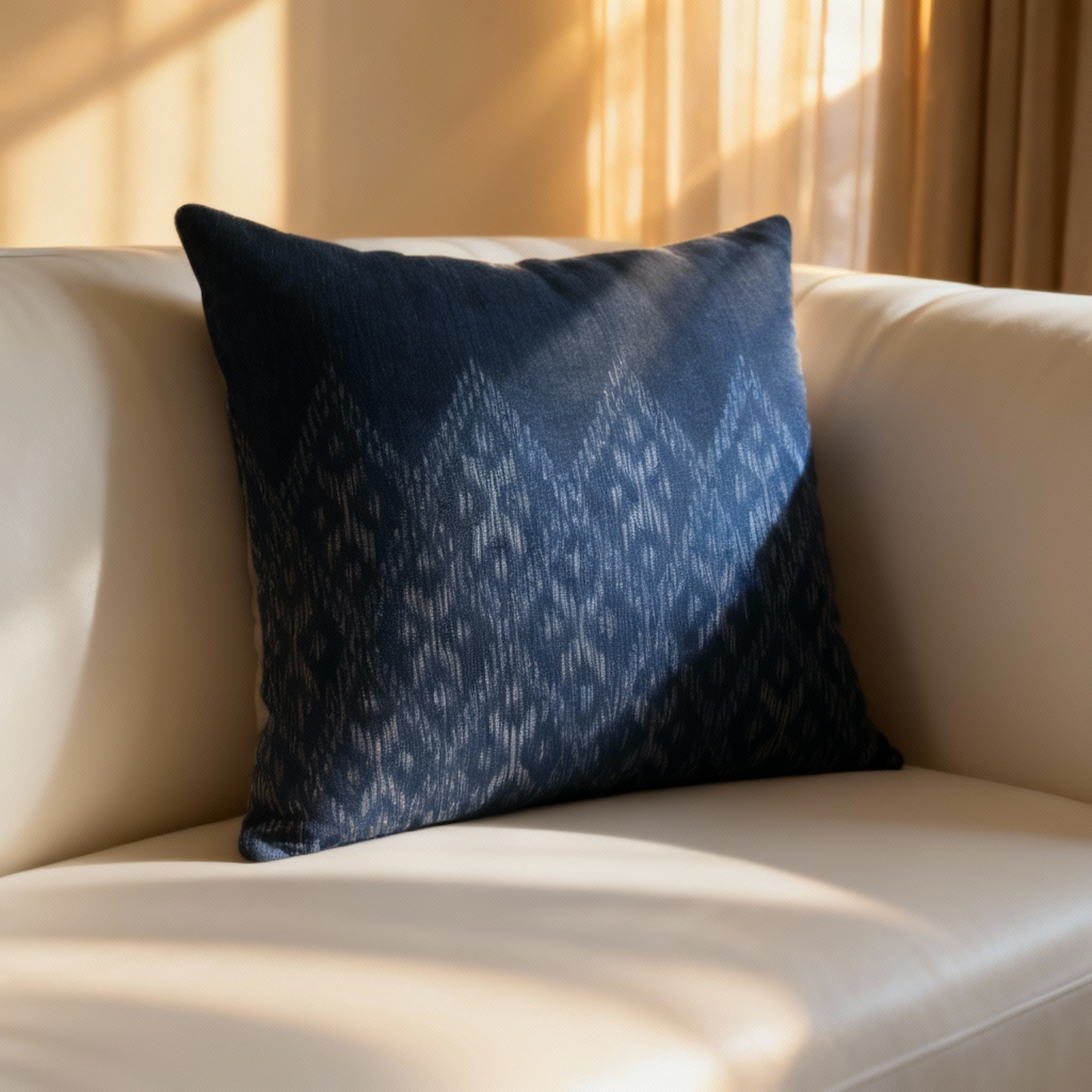 Indigo Diamond Pillow Cover