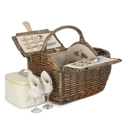 Boat Shaped Wicker Picnic Basket – 2 or 4 Person