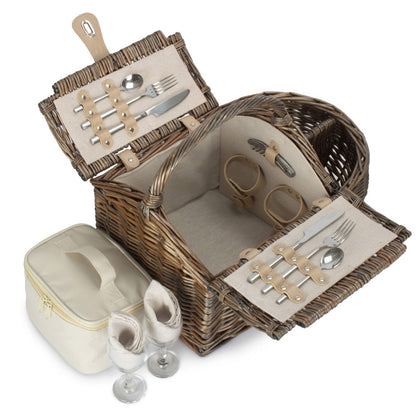 Boat Shaped Wicker Picnic Basket – 2 or 4 Person