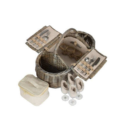 Boat Shaped Wicker Picnic Basket – 2 or 4 Person