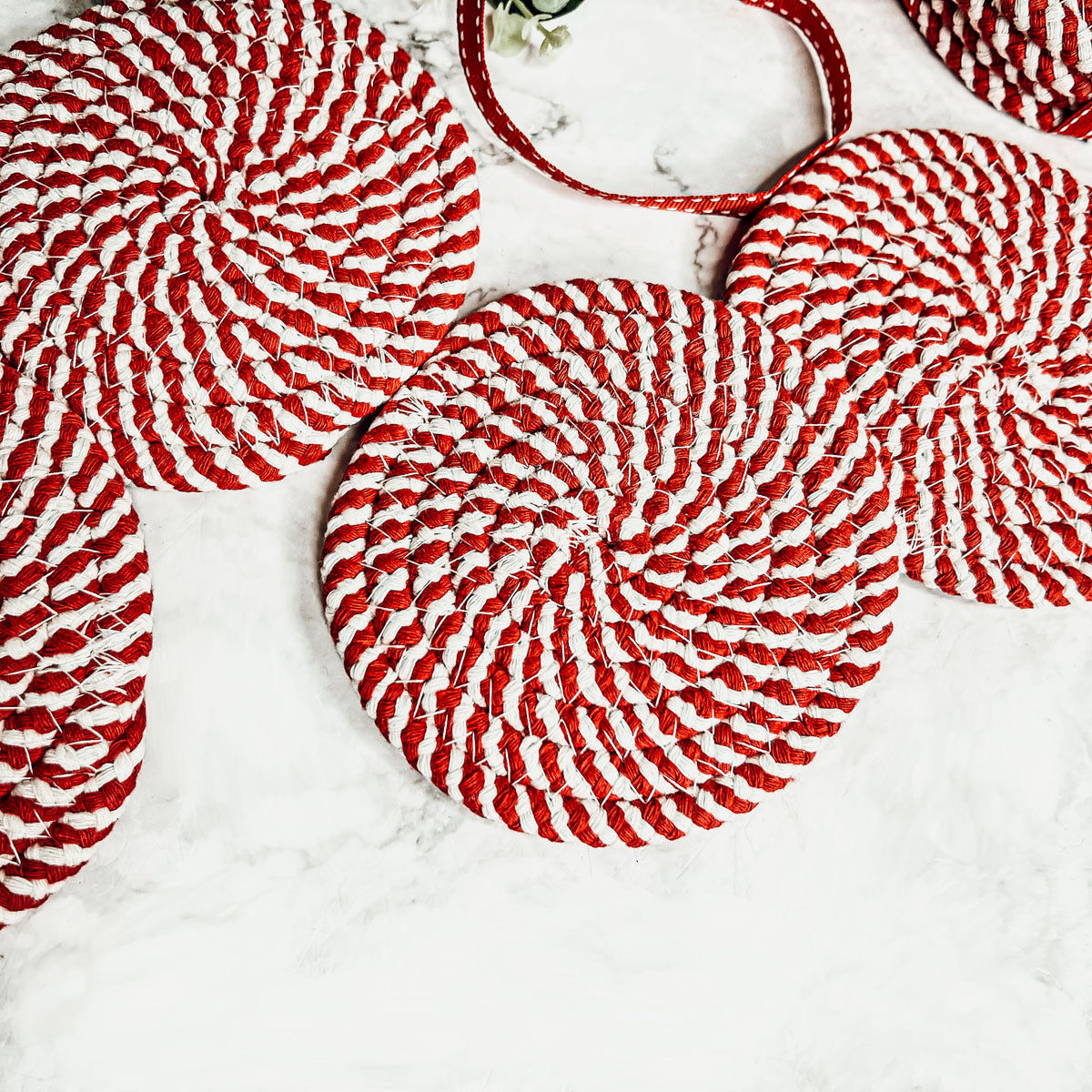 Candy Cane Coaster Set – 4 Pieces