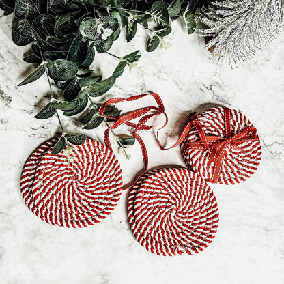 Candy Cane Coaster Set – 4 Pieces