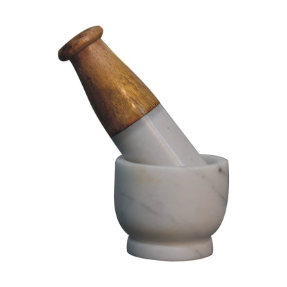 Small White Marble Pestle & Mortar