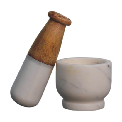 Small White Marble Pestle & Mortar